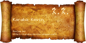 Karaba Kevin névjegykártya